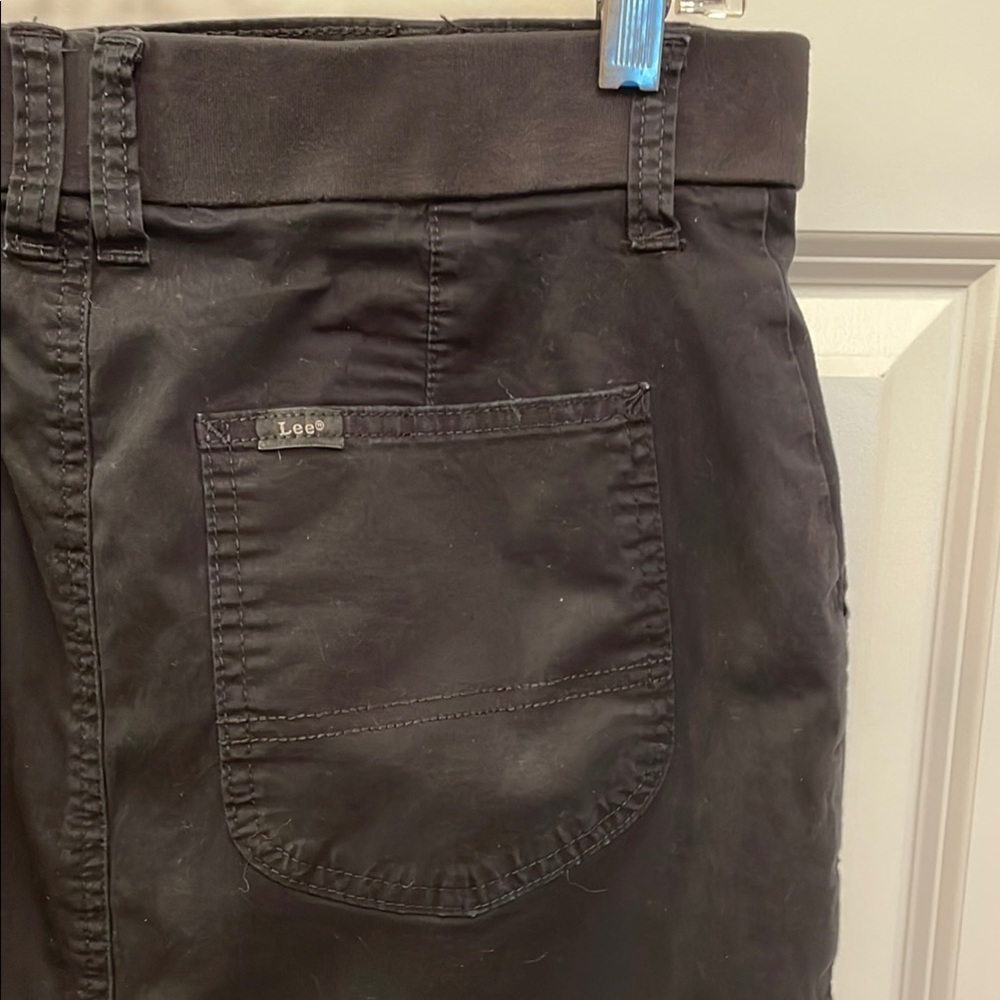 Lee Black Mini Pencil Skorts Elastic Waist Pockets - Picture 5 of 14